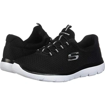 Image of Skechers Sport Summits Trainers black/white, Women&#039;s, Size: 5.5, Black/white Synthetics/textile