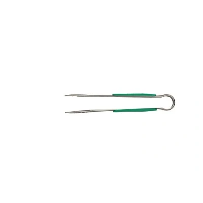 Image of MasterClass Colour Coded Catering Quality Stainless Steel Serving/Cooking Tongs, 24 cm Green (Vegetarian)