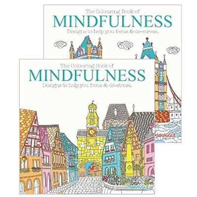 Image of Squiggle P2870 Mindfulness Anti Stress Colouring Books Set of 2