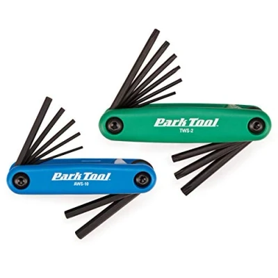 Image of Park Tool FWS 2 Fold Up Wrench Set Tool,Blue/Green