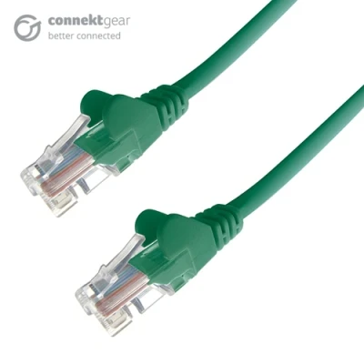 Image of Connekt Gear 1.5m RJ45 CAT6 UTP Stranded Flush Moulded LS0H Network Cable 24AWG Green