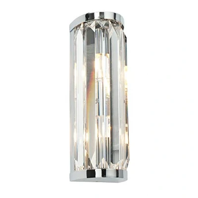 Image of Bathroom 2 Light Wall Chrome with Crystal IP44, G9