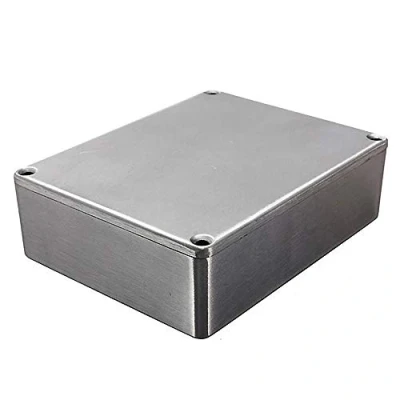 Image of ExcInter 1590BB (120x95x35mm) Silver Aluminium Enclosure Electronic Diecast Stomp Project Box Waterproof for External Power/Outdoor