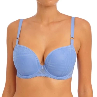 Image of Freya Fatale Moulded Plunge T Shirt Bra Cornflower Blue 30G