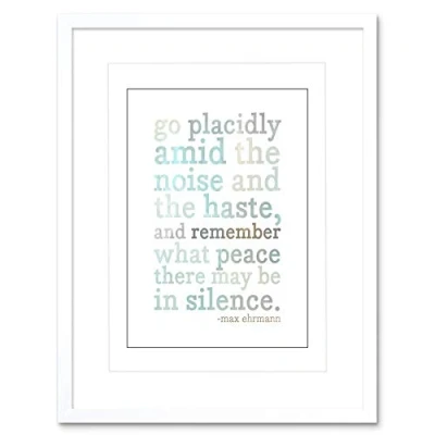 Image of Wee Blue Coo Quote Desiderata Poem Ehrmann Framed Wall Art Print