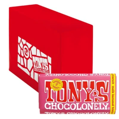 Image of Tony&#039;s Chocolonely Milk Caramel biscuit 15x 180g