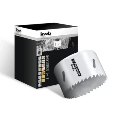 Image of kwb HSS bi Metal Hole Saw Ø 68 mm, 8% Cobalt Alloy with Progressive Vario Toothing and high Precision for Versatile use