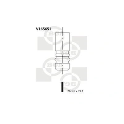 Image of 03L109611, 3L109611 Exhaust Valve BGA V165651 26mm VOLKSWAGEN: Crafter 30 50 Van, GOLF 6, Passat B6 Saloon, AUDI: A3 Sportback, Q5, A1 Hatchback