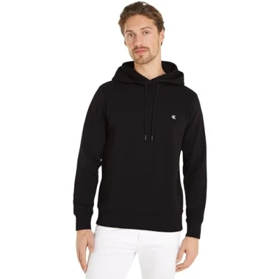 Image of Calvin Klein Jeans Embro Badge Hoodie Sweatshirt, Men&#039;s, Size: XS, Black