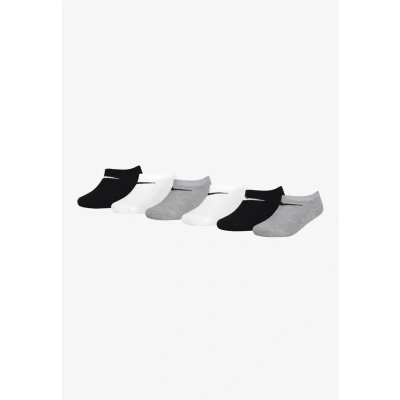 Image of Nike Sportswear Basic NO SHOW 6 PACK Socks for kids, Size: 9.5 2.5, Black/grey/white