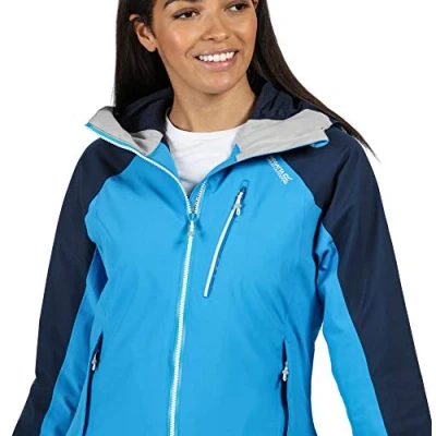 Image of Regatta Birchdale technical waterproof jacket with concealed hood and zip pockets