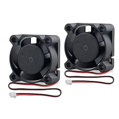 Image of GDSTIME 5V 25mm x 10mm Brushless Cooling Fan 2510 Mini Radiator Heat Sink For DIY Replacement (2 Pack)
