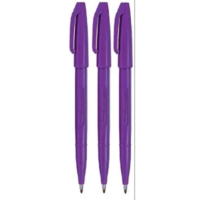 Image of Pentel S520 Original Sign Pen Fibre Tip Marker Fineliner Pens 2mm Nib 1mm Line Violet (3)