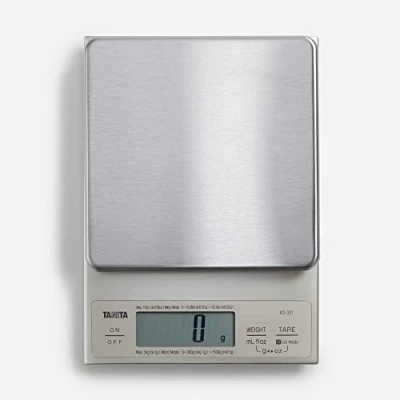 Image of TANITA KD 321 Digital Kitchen Scale 3Kg Silver, Stainless Steel