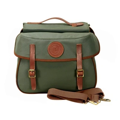 Image of TOURBON Waterproof Canvas Bicycle Bike Rear Seat Carrier Bag Cycling Double Pannier Pack (Green)