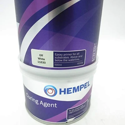 Image of Hempel Epoxy Primer Undercoat Light Off White 750ml Boat Paint