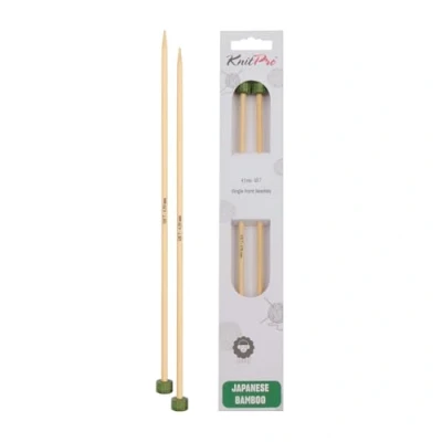 Image of KnitPro Bamboo single pointed needles 30cm 4.50mm 3pcs