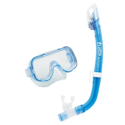 Image of Tusa Mini Kleio Junior Mask &amp; Snorkel Set Colour Choice (Blue/clear)