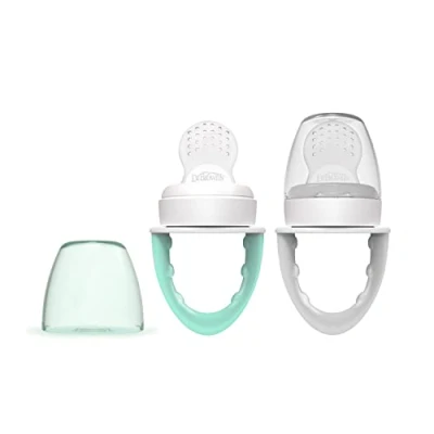 Image of Dr. Brown&#039;s Fresh First Silicone Feeder, Mint &amp; Grey, 2 Count