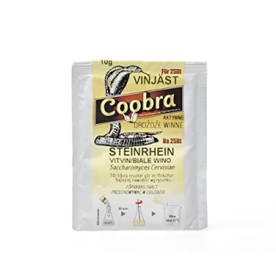 Image of Active wine Yeast Coobra STEINHRHEIN (Steinberg) 10g per 25 30L of fresh and fruit white rosé wines Powder Dry