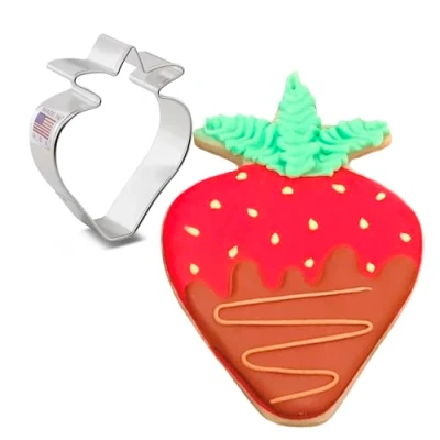 Image of Strawberry/Fruit Cookie Cutter 8.9 cm, Made in USA by Ann Clark