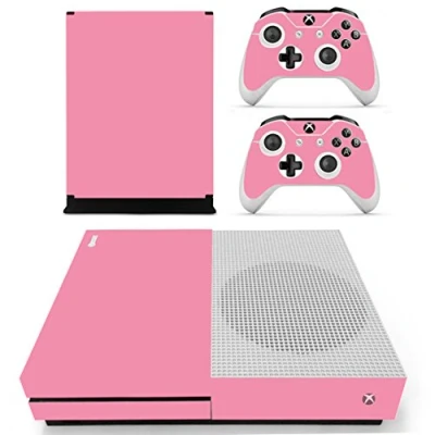 Image of DOTBUY Vinyl Decal Full Body Skin Sticker For Microsoft Xbox One S Console And 2 Controllers Kinect 2.0 (All Pink)