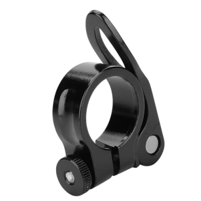 Image of Bike Seatpost Clamp Mountain Seat Tube Clip Aluminum Alloy Quick Release Bicycle Post for 25.4mm Seatpost(Black)