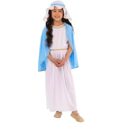 Image of Rubie&#039;s 1001875S000 Nativity Mary Kids Fancy Dress, Multicoloured, 7 8 Years