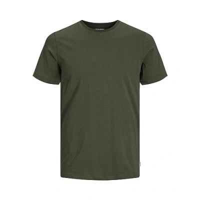 Image of JACK &amp; JONES Men&#039;s JJEORGANIC Basic TEE SS O Neck NOOS, Olive Night/Detail: Slim, XS