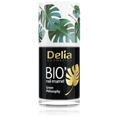 Image of Delia Cosmetics Bio Green Nail Polish NIGHT Vegan Friendly Perfect Opacity and Shine Easy Fast Application Natural Ingredients Long Lasting Color up to 6 Days 11ml