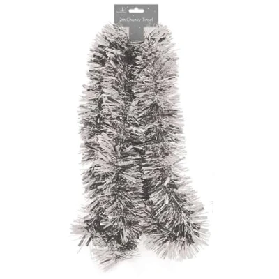 Image of The Home Fusion Company Traditional 2 Meter Christmas Tinsel Lots Of Colours To Choose Inc Gold Red Silver &amp; More