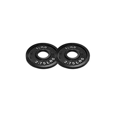 Image of BODYPOWER 1.25Kg Machined Cast Iron Olympic Weight Plates (x2)