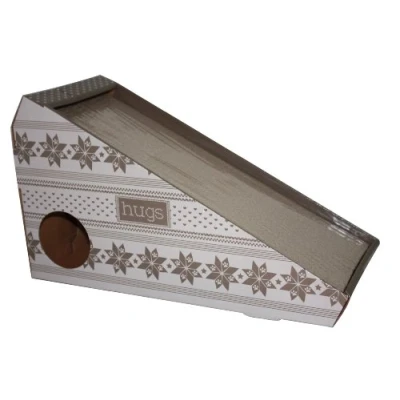 Image of Cat Cardboard Scratching Board Box Ramp With Catnip