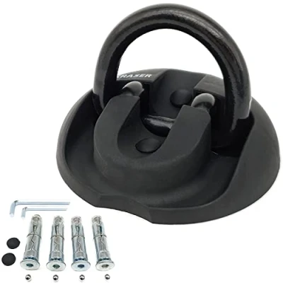 Image of KRASER KR804 Security Anchor, Ground &amp; Wall Anti Theft Motorcycle Fixation Solid Lock, Swing Shackle, Hardened Steel, Bike Anchor Garage Concrete, Bicycle Chained Parking