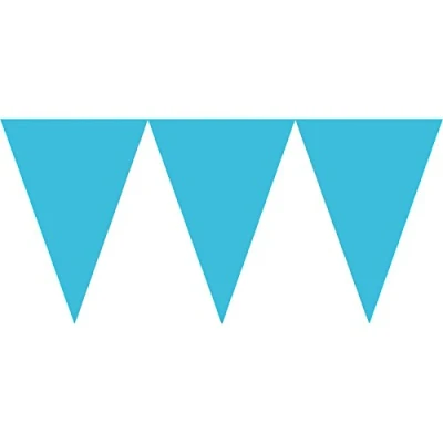 Image of Amscan 120099 54 55 Pennant Banner Caribbean Blue