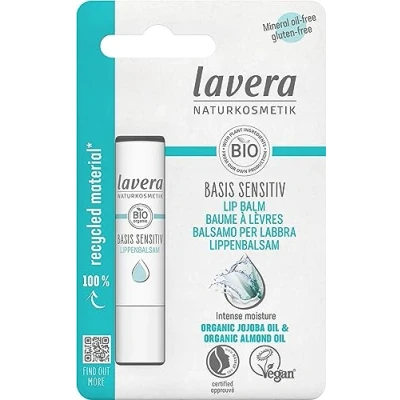 Image of Lavera Basis Lip Balm with Organic Jojoba &amp; Almond 4.5g
