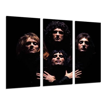 Image of Camara Poster Queen, Freddie Mercury, Brian May, Rock Music, Bohemian Rhapsody Total Size: 97 x 62 cm XXL, Multicolor