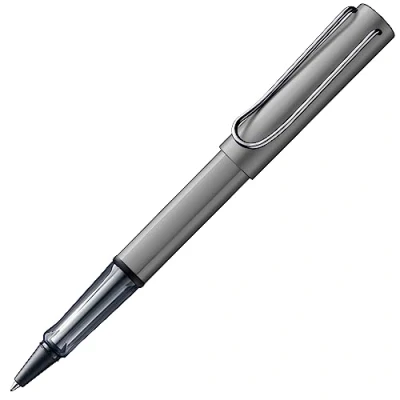 Image of Lamy AL star graphite rollerball pen with transparent, ergonomic grip &amp; line width M lightweight aluminum body including refill 63 in black