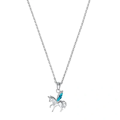 Image of Amor necklace with pendant 925 sterling silver girl children necklace, 35+3 cm, silver, unicorn, Comes in jewelry gift box, 2021272