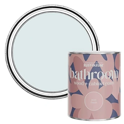Image of Rust Oleum Blue Moisture Resistant Bathroom Wood and Cabinet Paint in Matt Finish MARCELLA 750ML