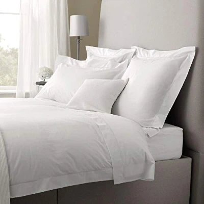 Image of Linens Limited 100% Egyptian Cotton 200 Thread Count Flat Sheet, White, Double