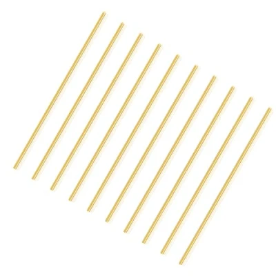 Image of LAVMHAB Round Brass Rod 1mm x 100mm, Solid Shaft Rods Bars for DIY Craft (10 Pcs)