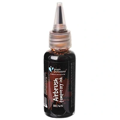 Image of Groom Professional Creative Airbrush Temporary Ink, 30 ml, Brown
