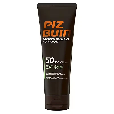 Image of PIZ BUIN® Moisturising Face Cream SPF50, intense moisturisation, advanced UVA/UVB protection, instant &amp; effective protection
