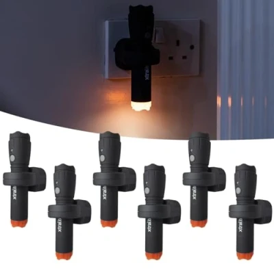 Image of Xtralite NiteSafe Rechargeable Torch &amp; Night Light Torch, Power Failure and Nightlight Six Pack