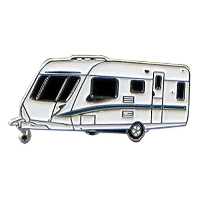 Image of Caravan Metal Enamelled Pin Badge Lapel XJKB11 16
