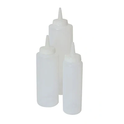 Image of Genware NEV SQB24C Squeeze Bottle, Clear 24 oz./71 cL