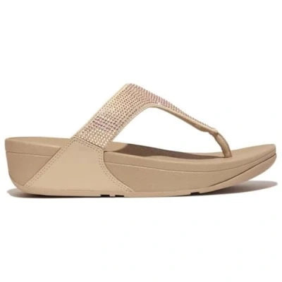 Image of Fitflop LULU TOE POST Tbar sandals, Women&#039;s, Size: 7, Irish cream Polyester