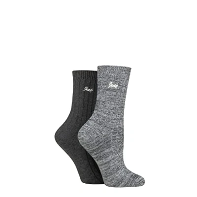 Image of Women&#039;s 2 Pair Jeep Performance Polyester Boot Socks Charcoal / Slate 4 8 Ladies