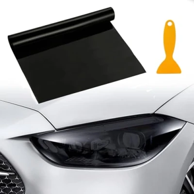 Image of VBGURR Car Headlight Tint, Tint for Waterproof Film Rear Light 30 X 120cm(Black)